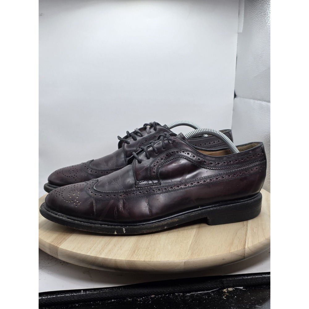 Mens Size 10.5 - Dacks Burgundy‎ Wingtip Dress Shoes Mellowflex Retro Y2K 90/00s
